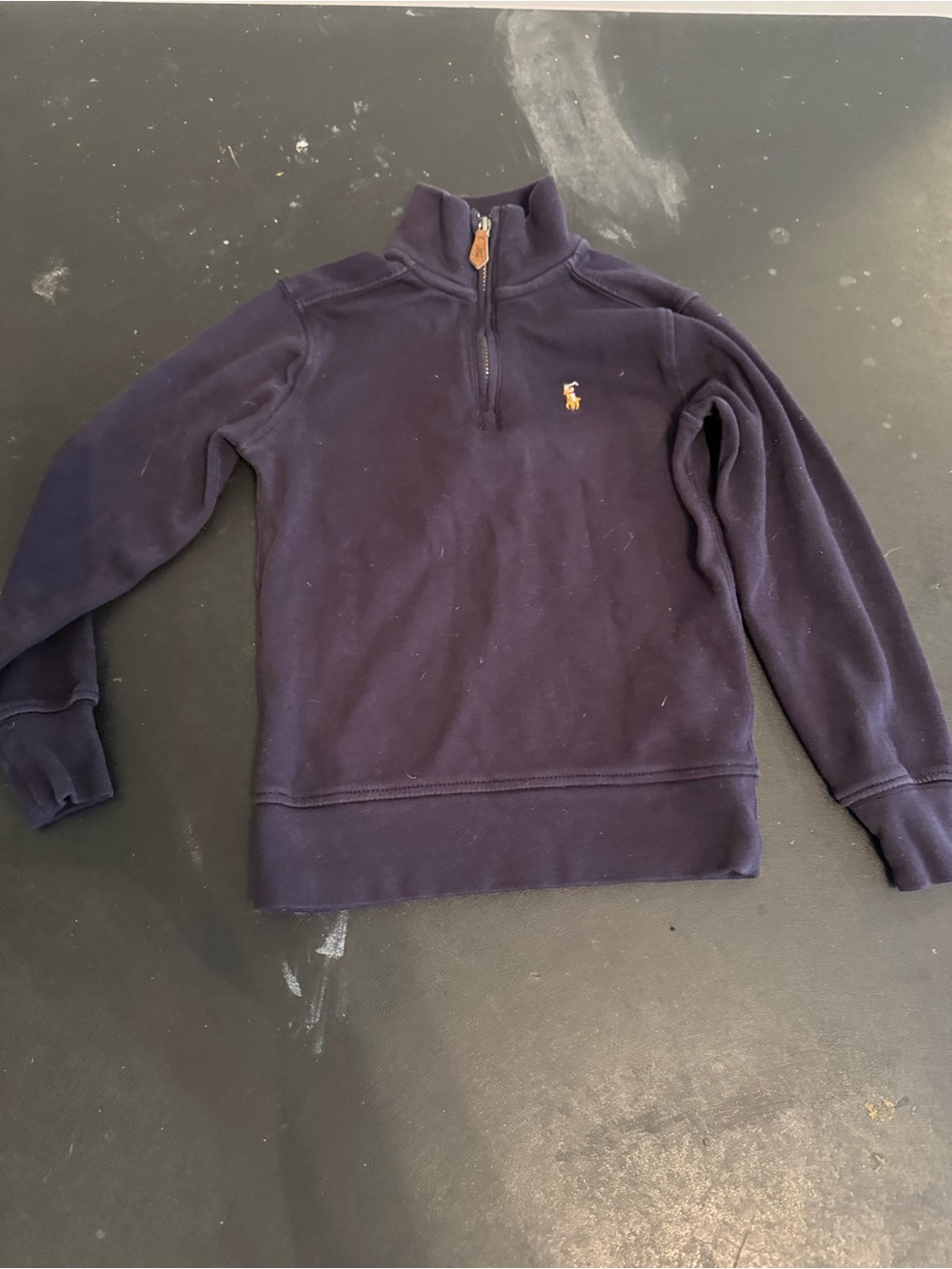 Polo by Ralph Lauren Men's Navy Quarter-Zip Pullover Sweater size 4T